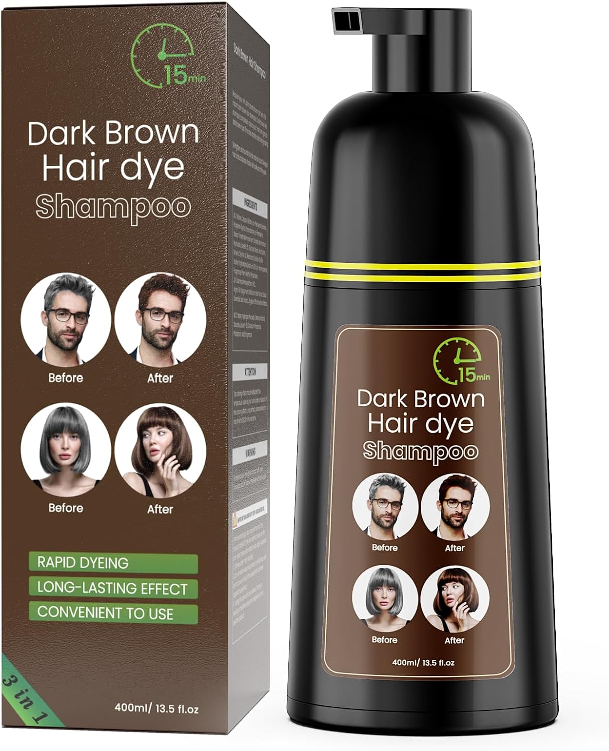 Shampoo de Tintura de Cabelo 3 em 1 Iiimeidu 1