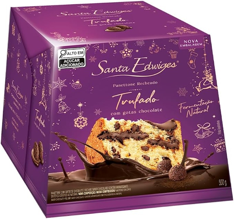 Panettone Recheado Trufado com Gotas de Chocolate Santa Edwiges 1