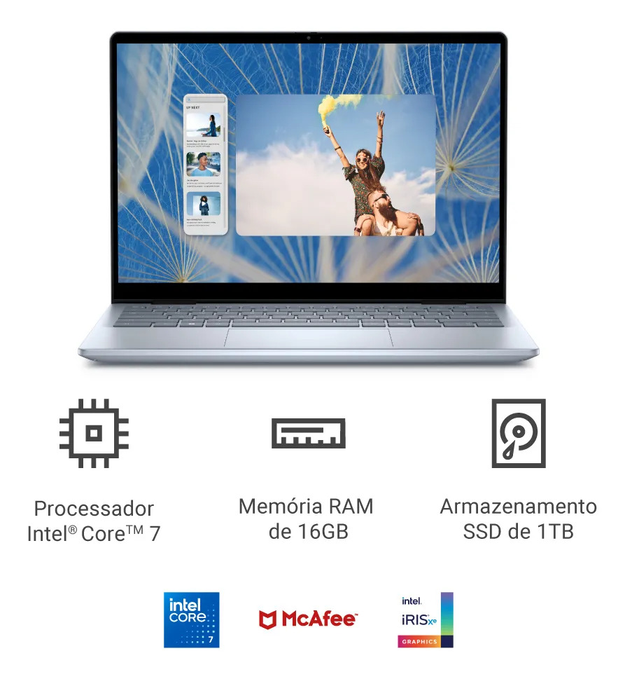 Notebook 2 em 1 Inspiron 14 Core i7 16 GB 1 TB 2