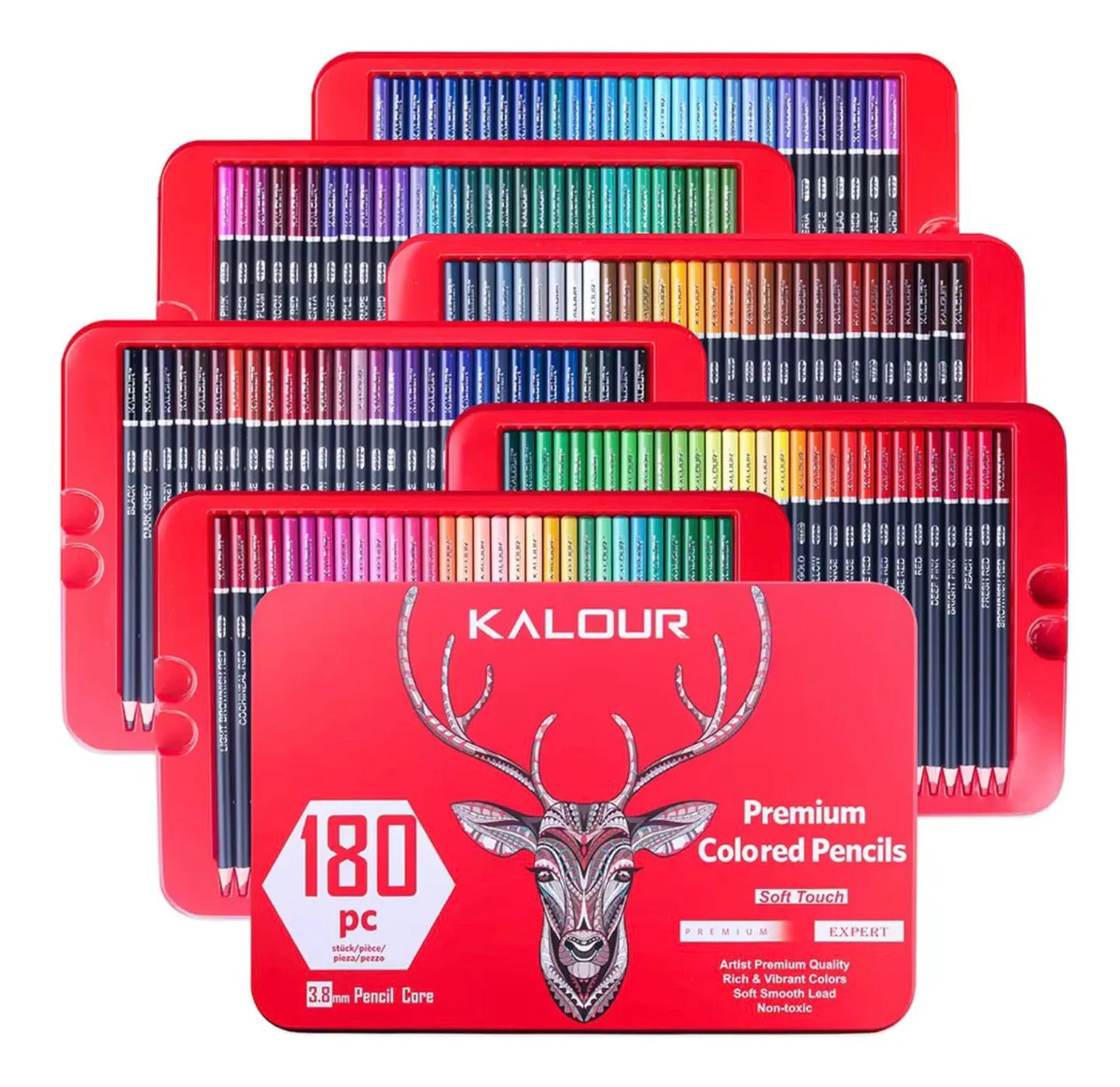 Lápis de Cor 180 Cores Soft Core Kalour 1