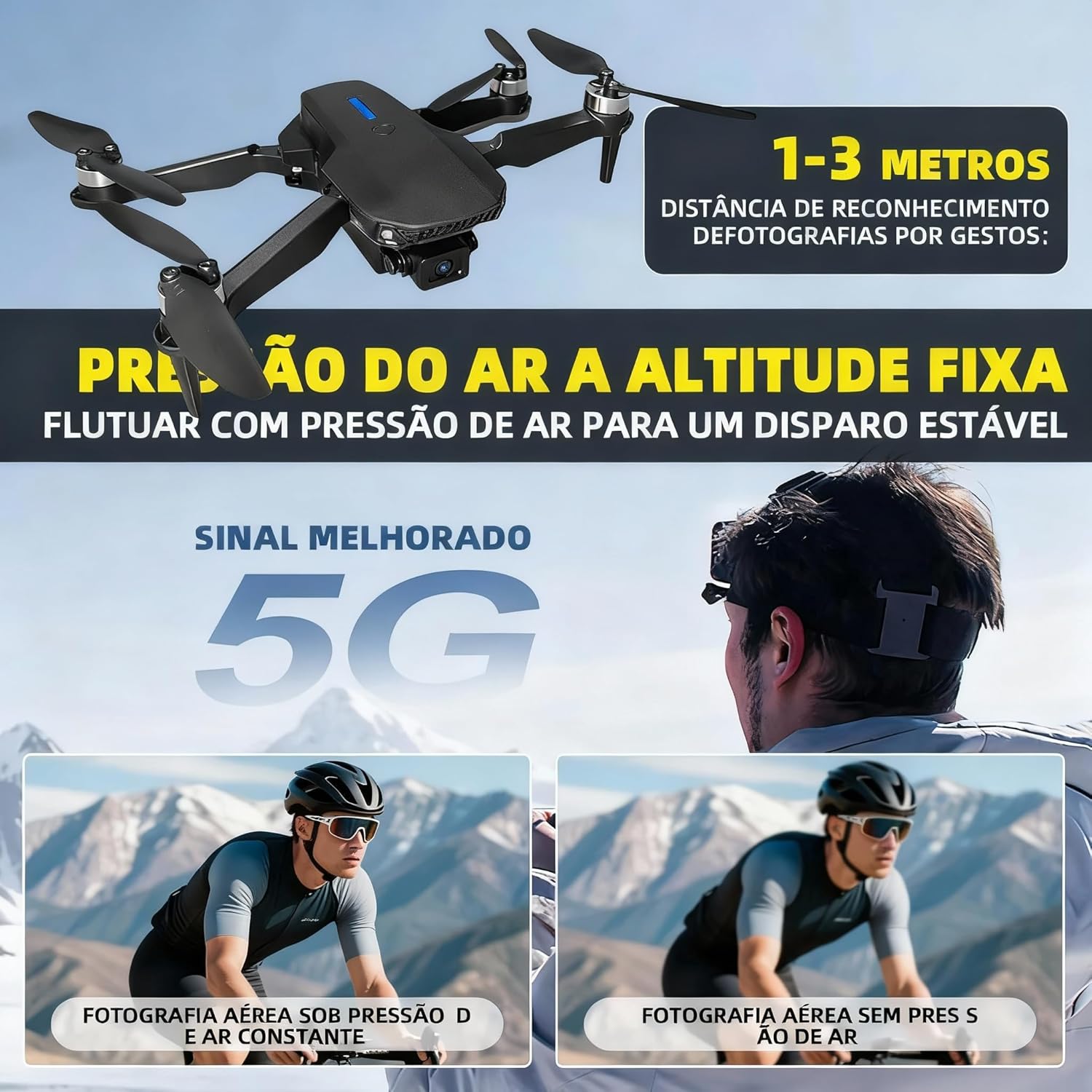Drone DLI E88 PRO com Câmera 4K 5