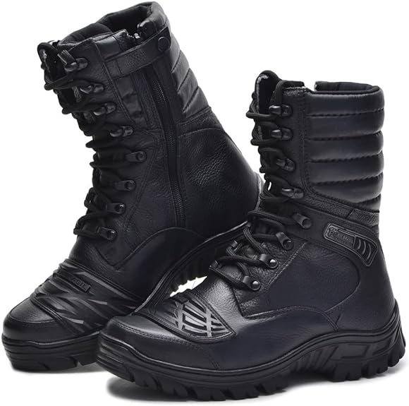 Coturno Bota Tático Militar Attack Zíper Moto 2