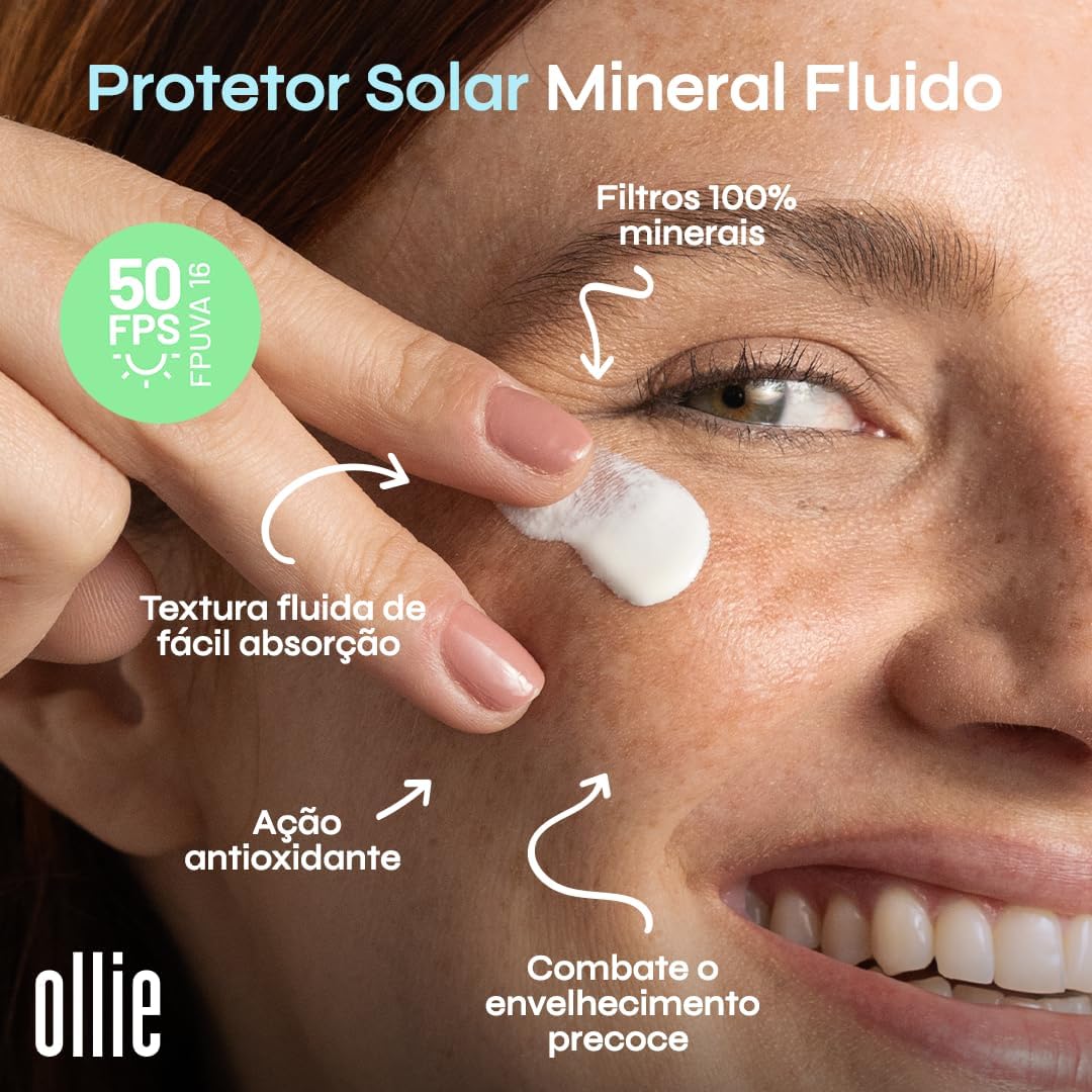 Protetor Solar Mineral Fluido FPS 50 FPUVA 16 3