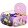 POGALA Piscina de Bolinhas Infantil Rosa Unicórnio com Cesta de Basquete e 50 Bolinhas 1