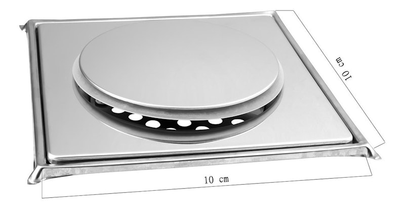 Ralo Click Quadrado em Metal Cromado 3