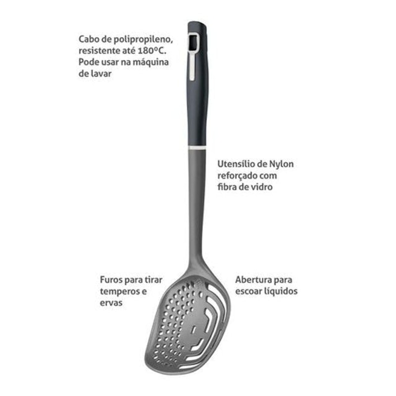 Espumadeira Verano Nylon Cinza Onix 2