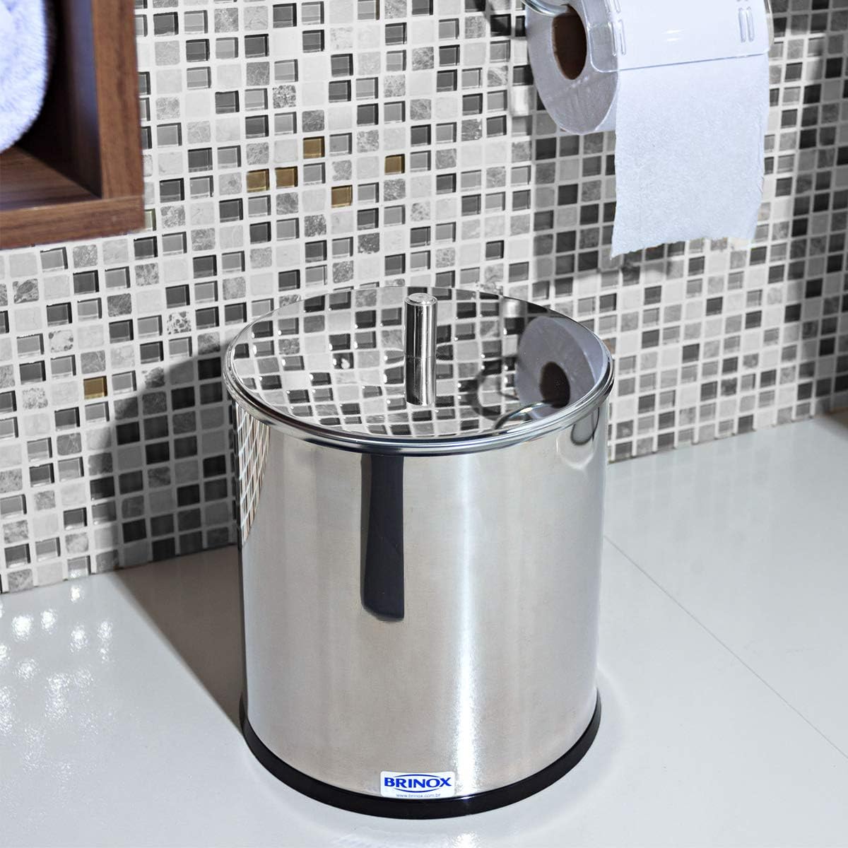 Lixeira Inox com Tampa Decorline 3