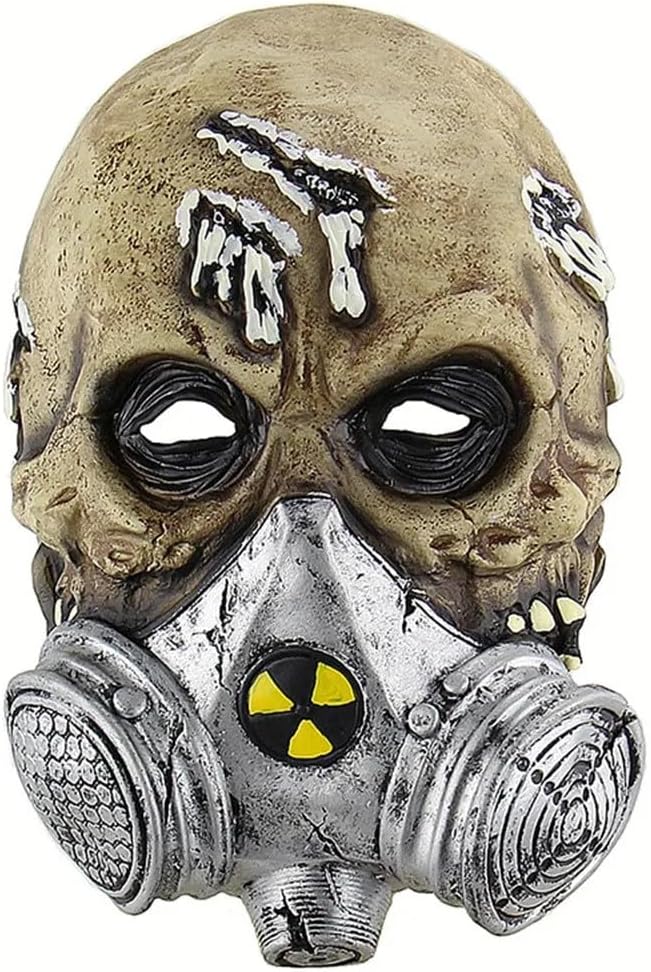 Máscara Látex Festa Halloween Caveira Chernobyl Tóxica 2