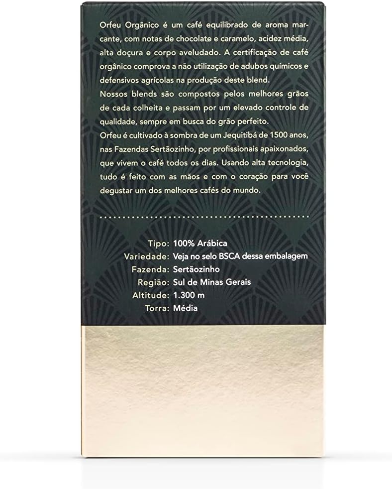 Café Moído Orgânico Orfeu 250G 3