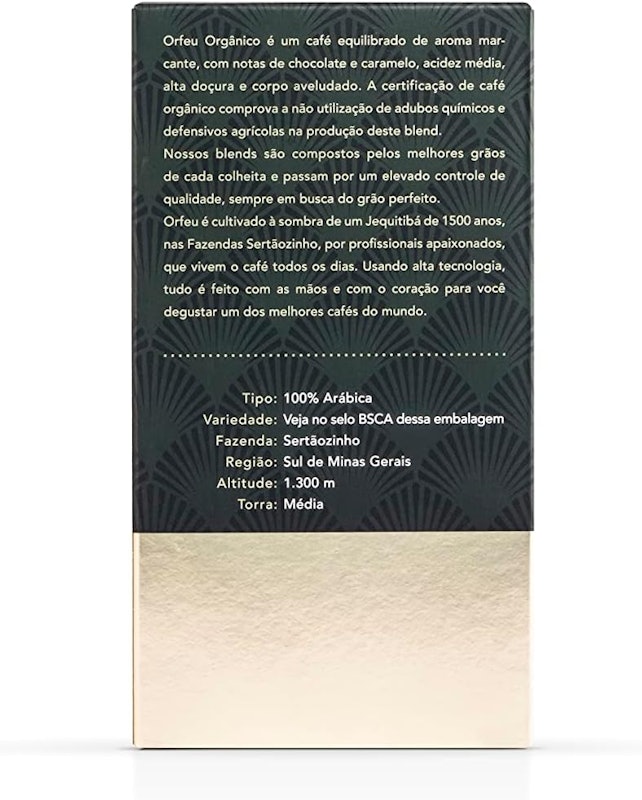 Café Moído Orgânico Orfeu 250G 3