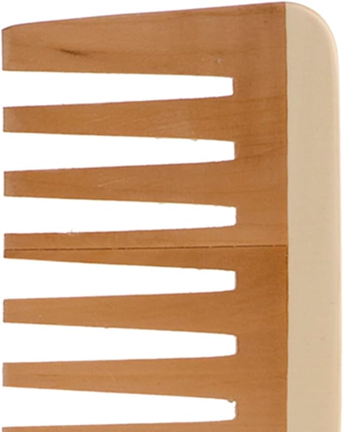 Pente Madeira Dente Largo Ricca 3