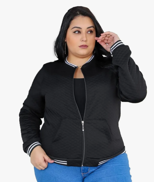 Jaqueta Bomber Feminina Plus Size 4