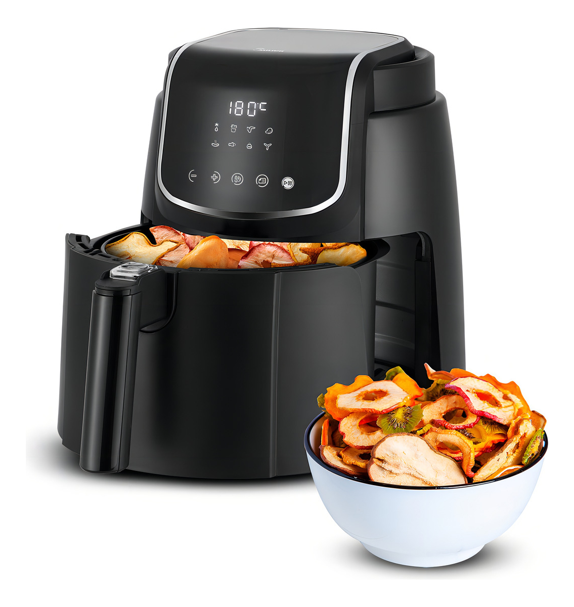 Fritadeira Airfryer Digital 4L Desidratadora Midea GourmetFry Preta 4