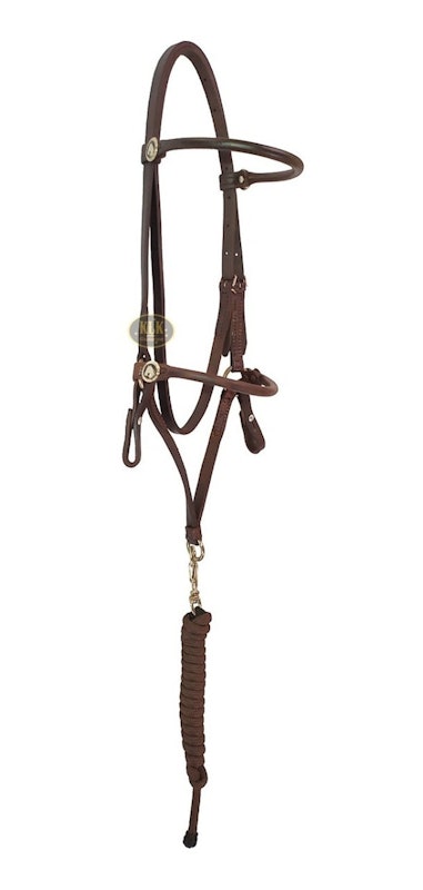 Cabresto Cabeçada de Couro para Cavalo com Corda 1