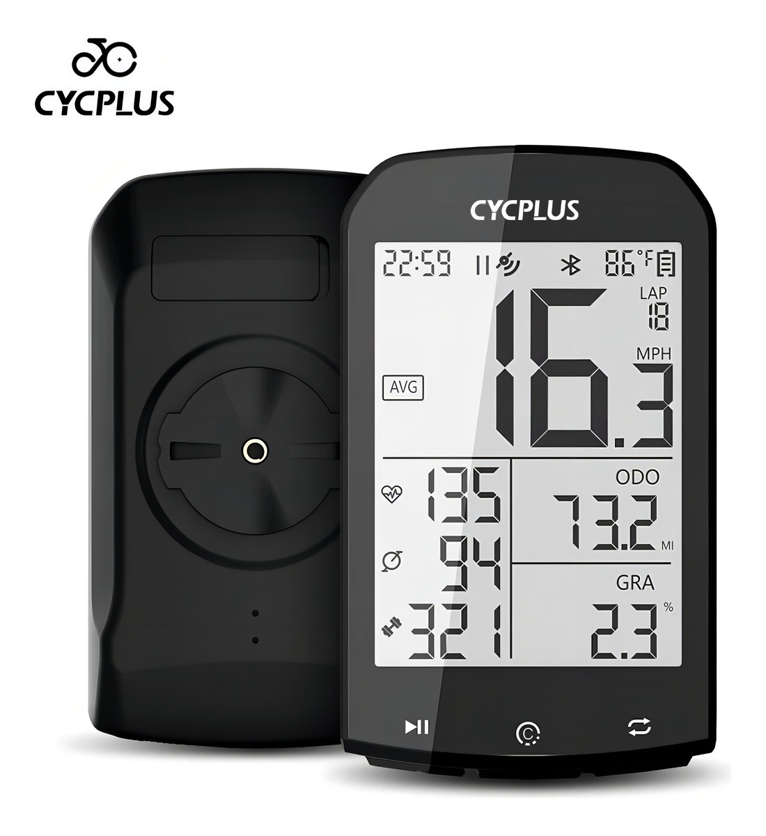 Ciclocomputador GPS sem Fio CYCPLUS M1 3