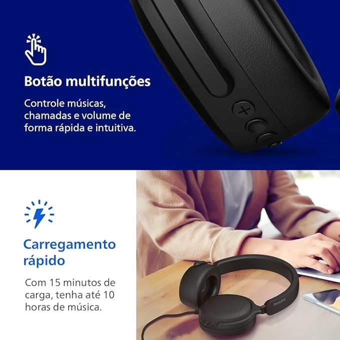 Fones de Ouvido Over-Ear Wireless 5