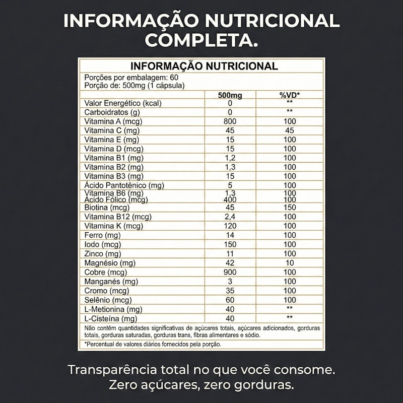Multivitamínico para Barba Homem de Poder 2