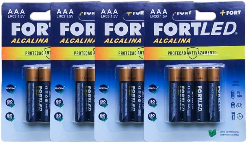Pilha Alcalina AAA Fortled 1