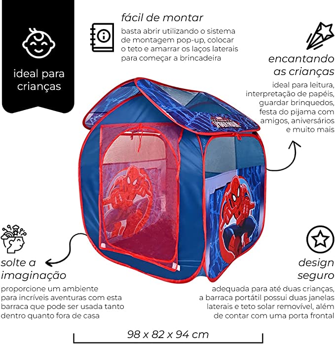 Barraca Infantil Portátil Homem-Aranha 5