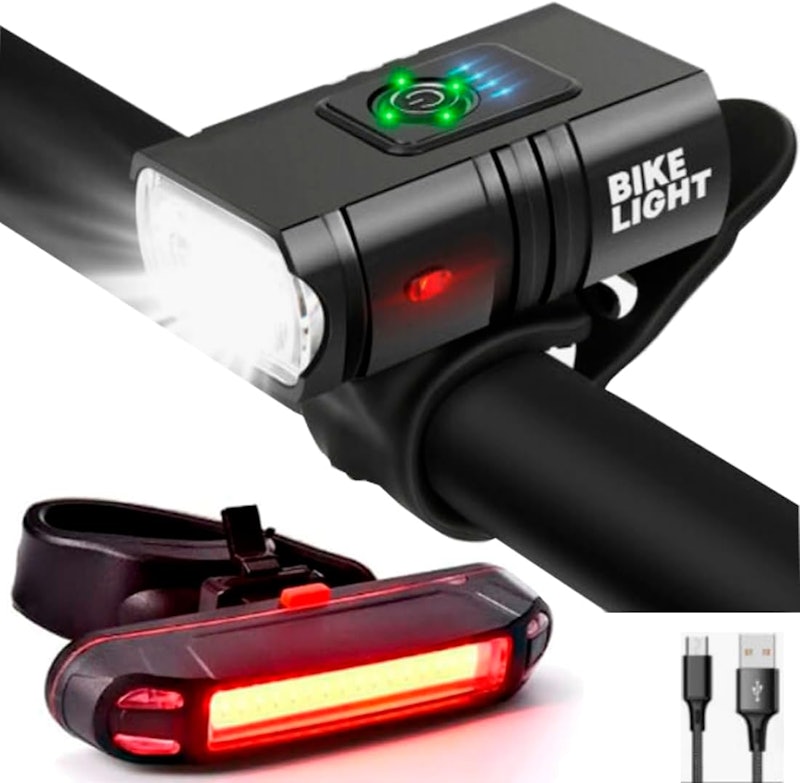 Kit Lanterna de Bike Bicicleta 2 Led Cree T6 1