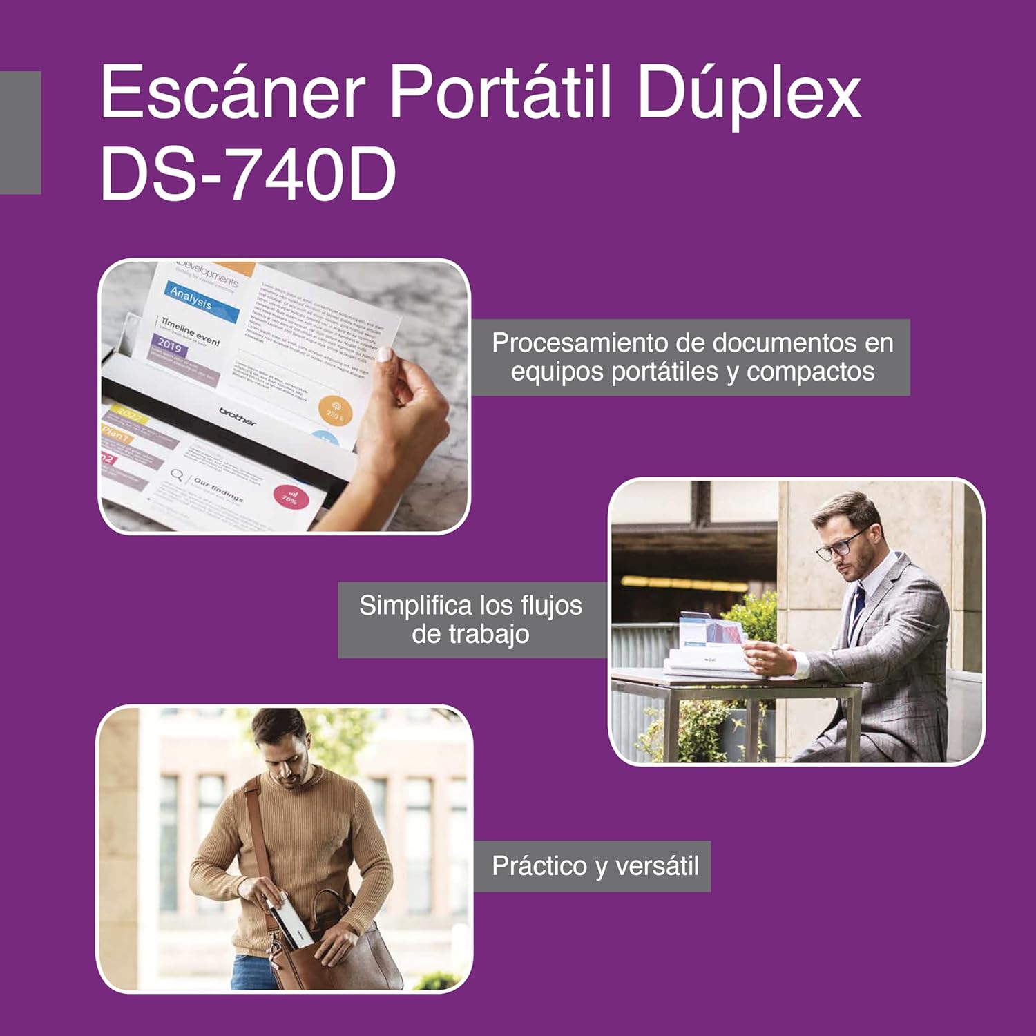 Scanner Portátil de Documentos DS-740D 5