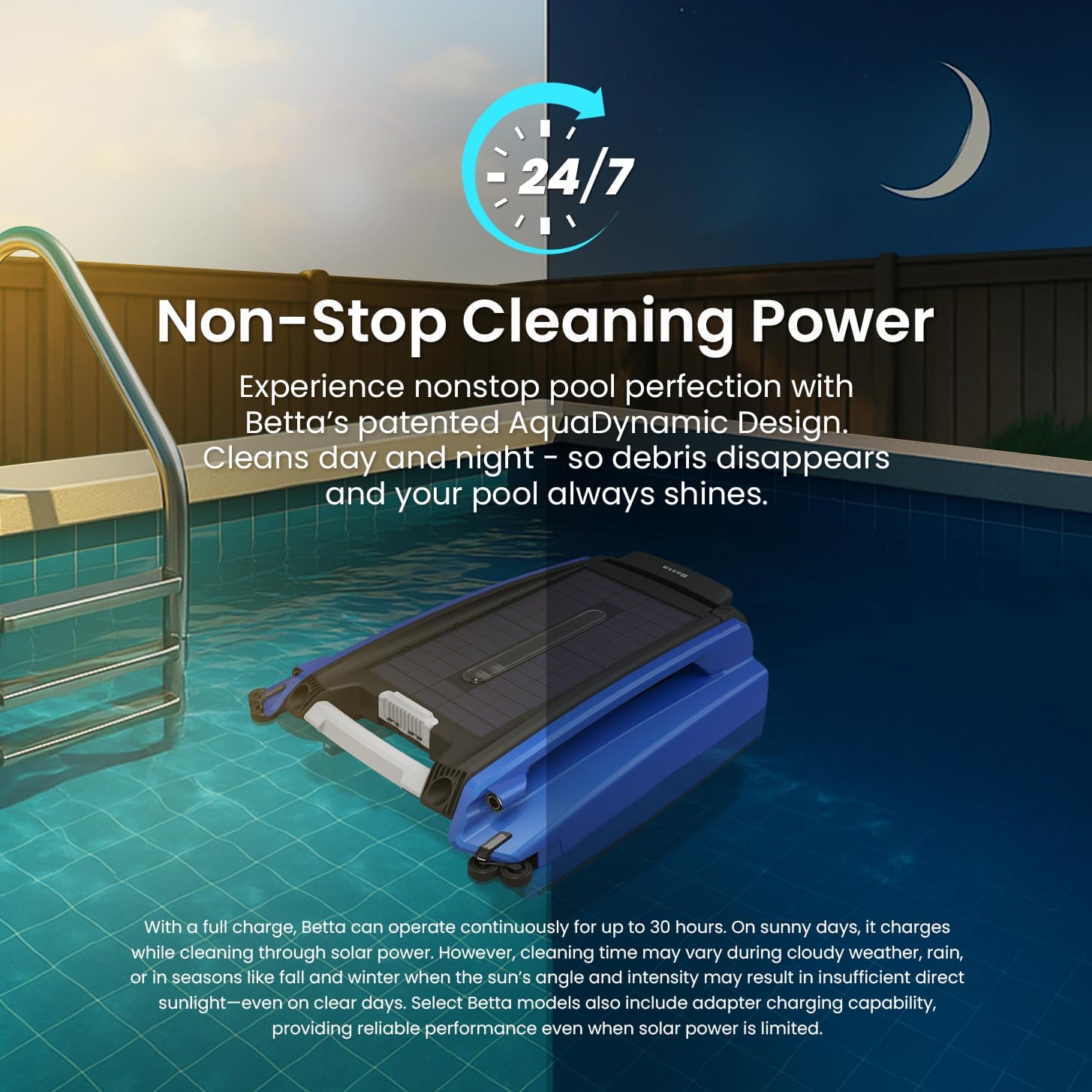 Robô para Limpeza de Piscinas com Energia Solar Betta SE 4