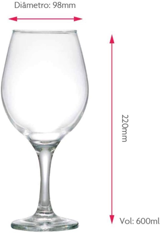 Jogo de Taças de Vidro One para Vinho 3