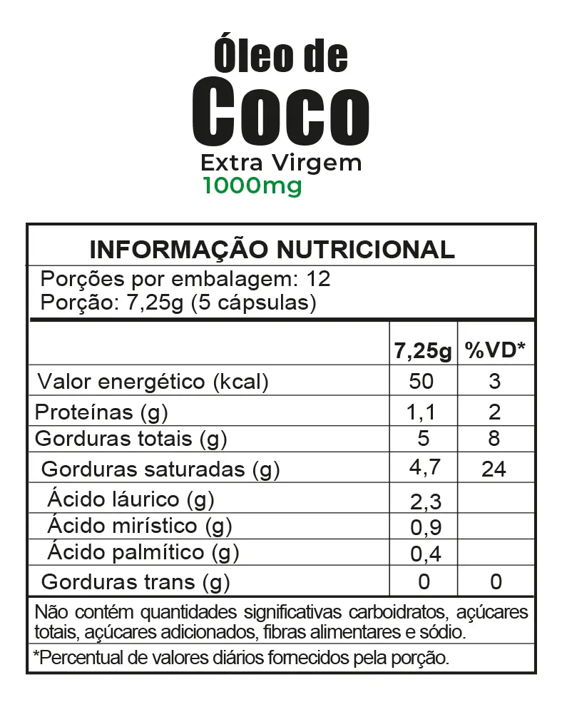 Óleo de Coco Extravirgem 1000 mg 2
