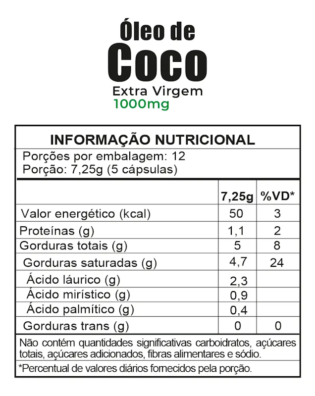 Óleo de Coco Extravirgem 1000 mg 2