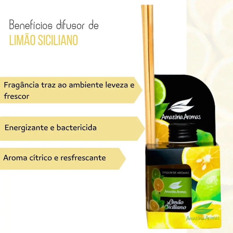 Difusor de Ambientes Amazônia Aromas Limão Siciliano 3