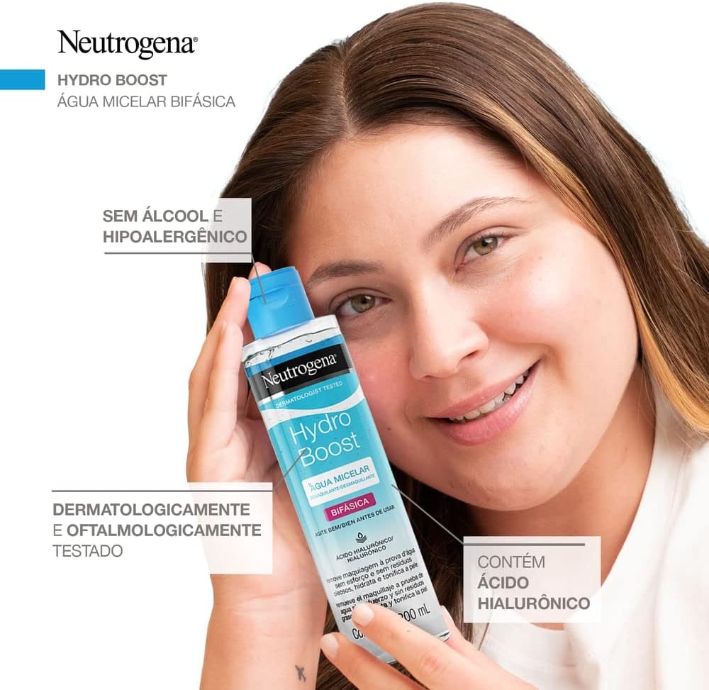Água Micelar Bifásica Demaquilante NEUTROGENA Hydro Boost 4