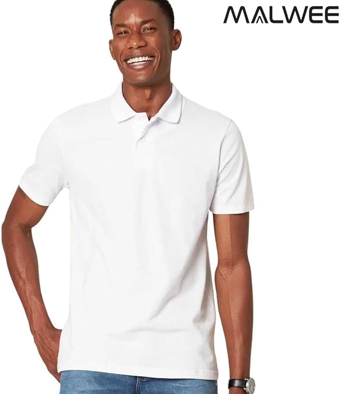 Camisa Polo Básica Masculina Peitilho Frontal em Algodão Malwee 3