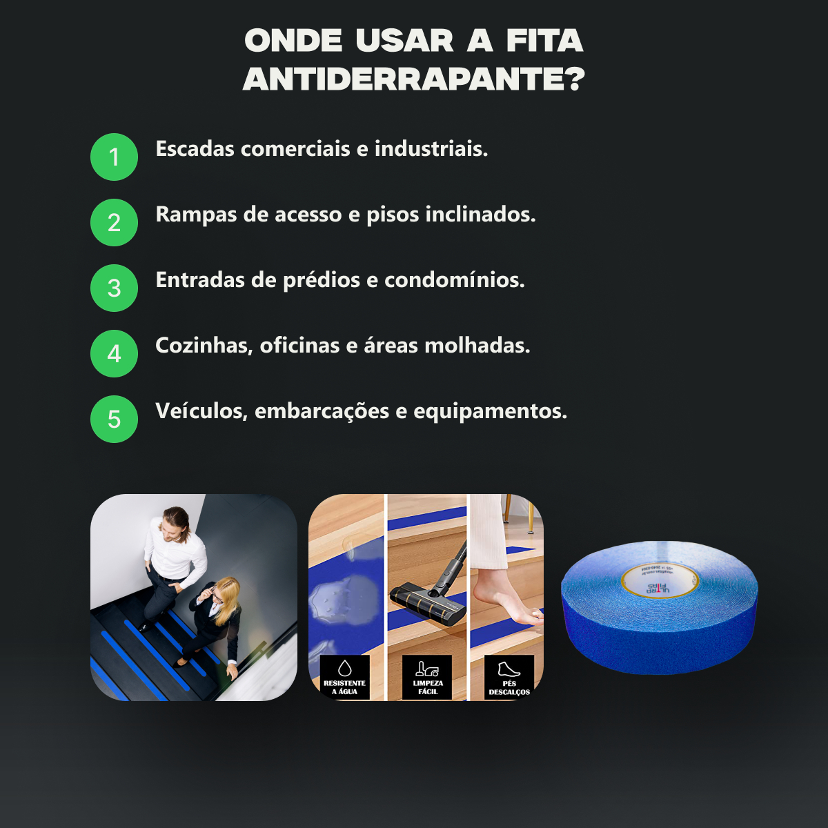 Faixa Fita Lixa Antiderrapante Adesiva Ultra Fitas 5