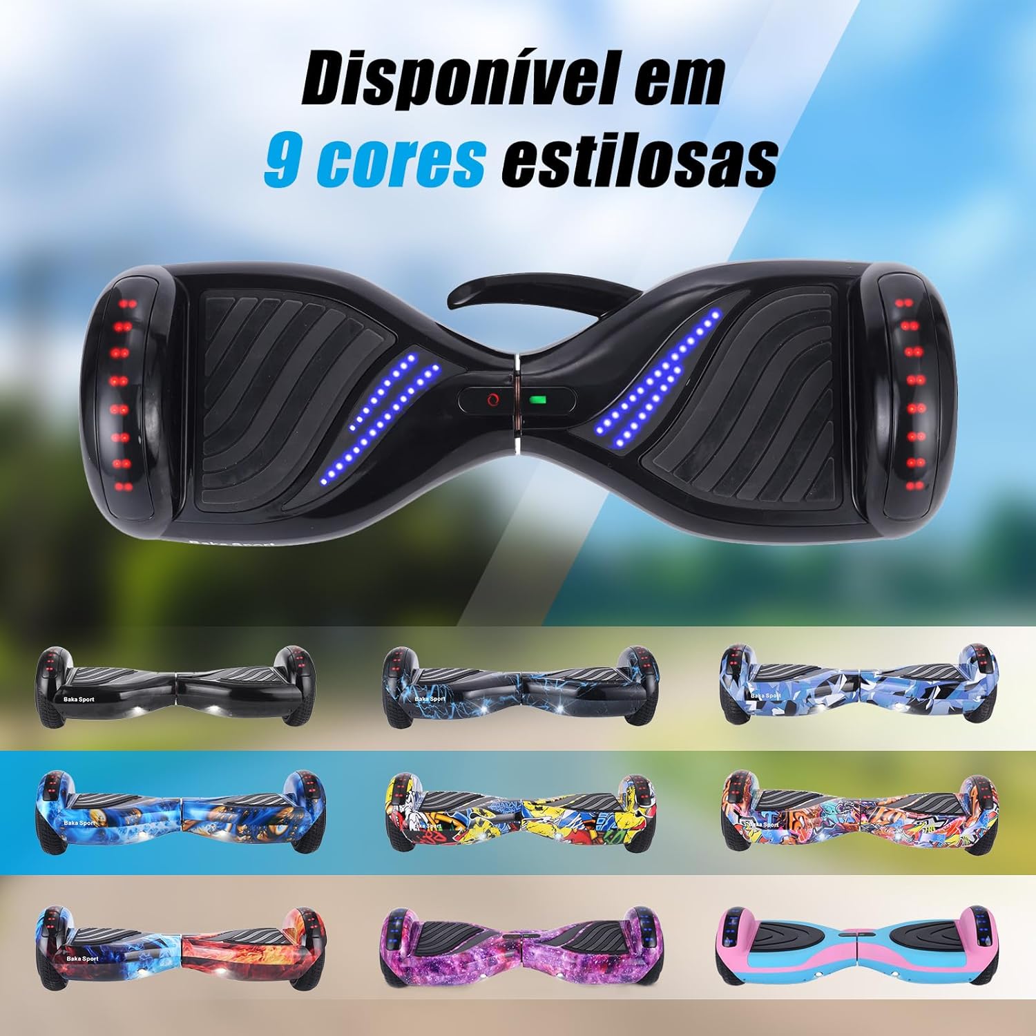 Hoverboard Elétrico com Luzes LED Double S 3