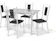 KAPPESBERG Conjunto Mesa Elba Kappesberg Tampo de Vidro Incolor com 4 Cadeiras 1