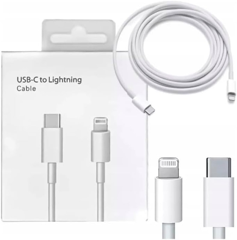 Cabo Lightning de carregador rápido para iPhone [certificado Apple MFi],  com 2 cabos USB-C p/ Lightning (2 m), compatível com iPhone14/14 Plus/14  Pro/14 Pro Max/13/13 Pro/12/12 Pro/12 Pro Max/11/iPad