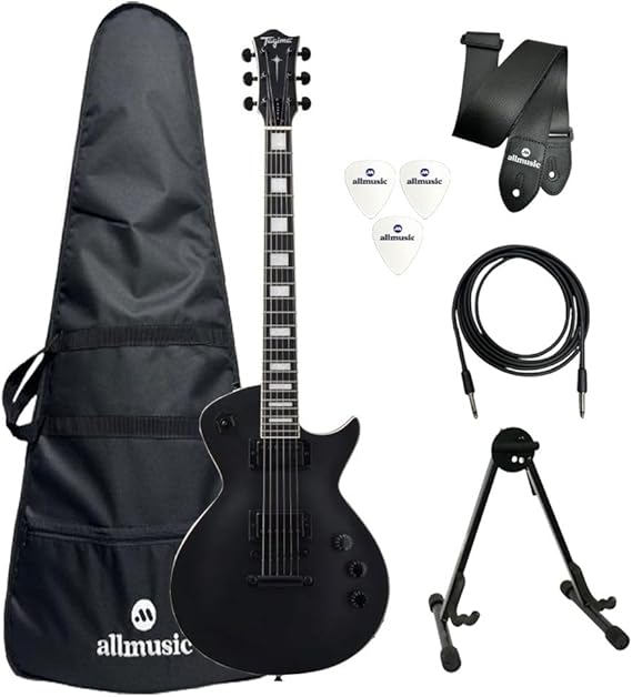 Kit Guitarra Tagima Almach LesPaul Black + Capa + Acessórios 1