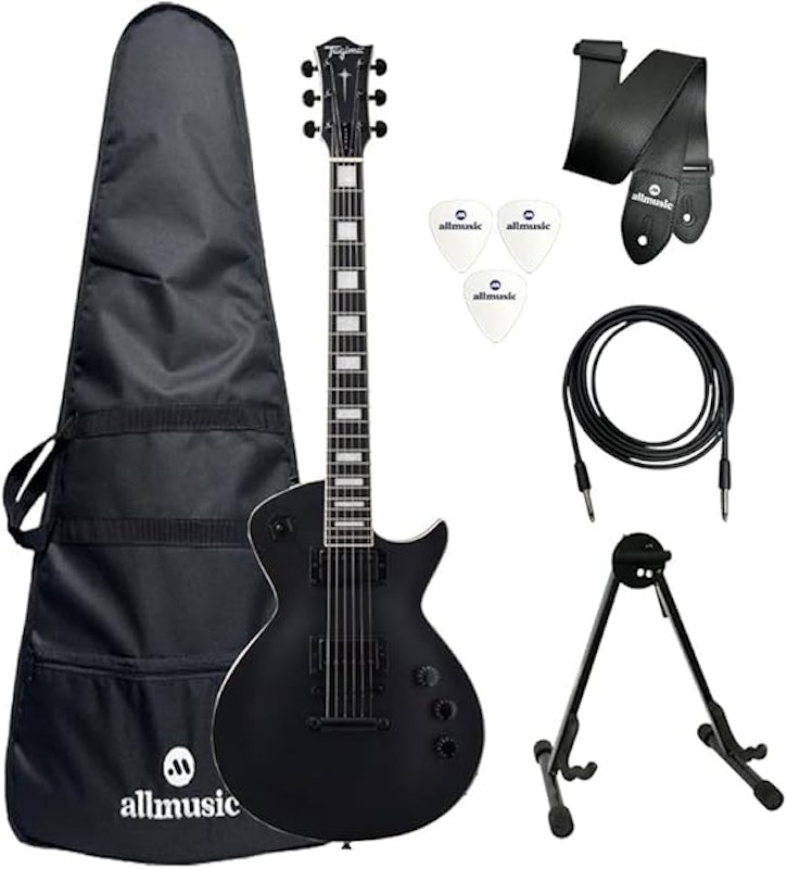 Kit Guitarra Tagima Almach LesPaul Black + Capa + Acessórios 1