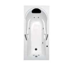 Banheira de Hidromassagem Capri Branca em Gel Coat Super Luxo com Aquecedor