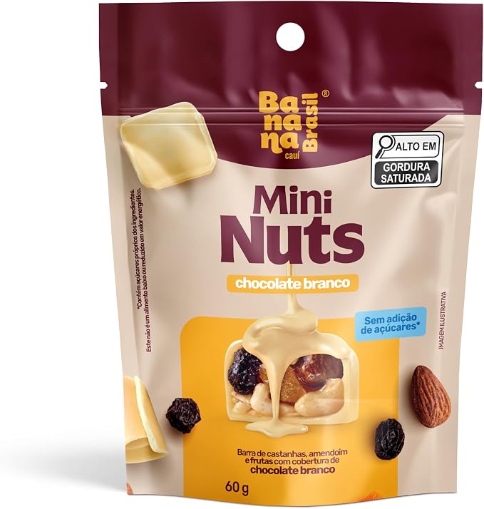 Mini Nuts - Chocolate Branco - Pouch de 60 g 1