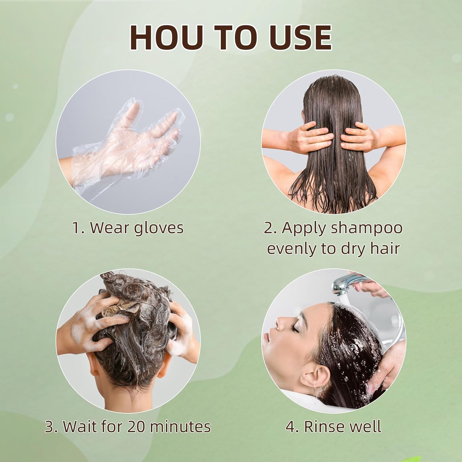 Shampoo de Tintura de Cabelo 3 em 1 Iiimeidu 3