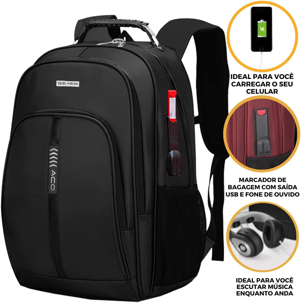 Mochila Notebook Antifurto ACO 5