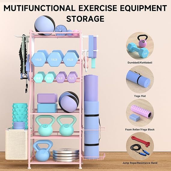 Suporte para Halteres com Organizador  3