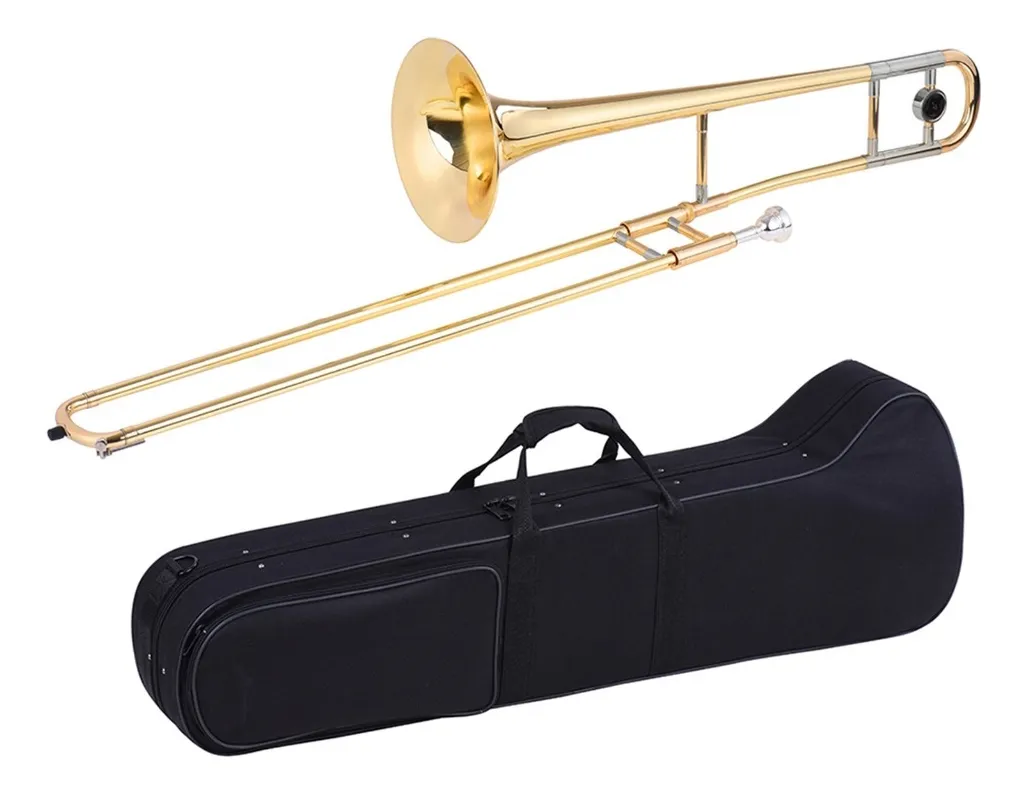 Trombone de Vara Konig Bb Laqueado Dourado 2