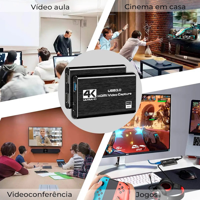 Placa de Captura HDMI 4K USB 3.0 First Shop 5