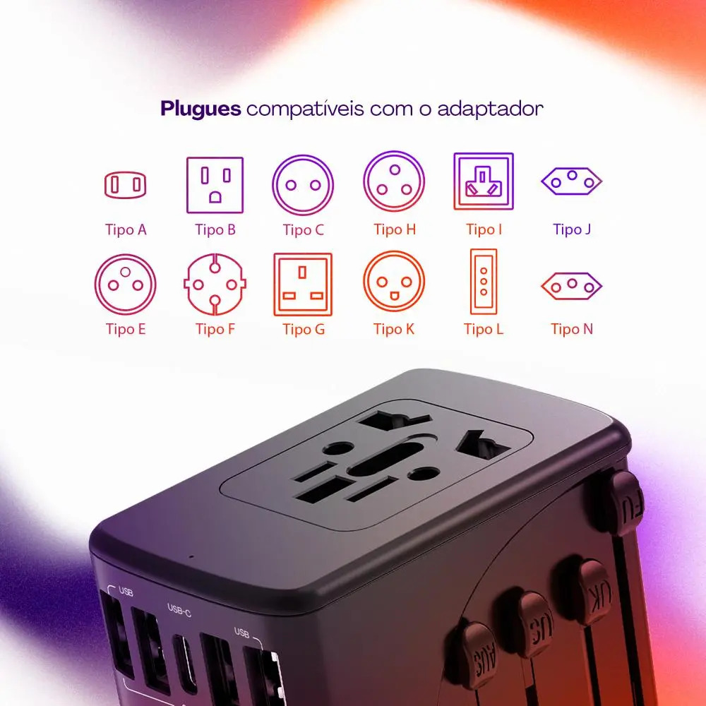 Carregador Adaptador de Viagem 5