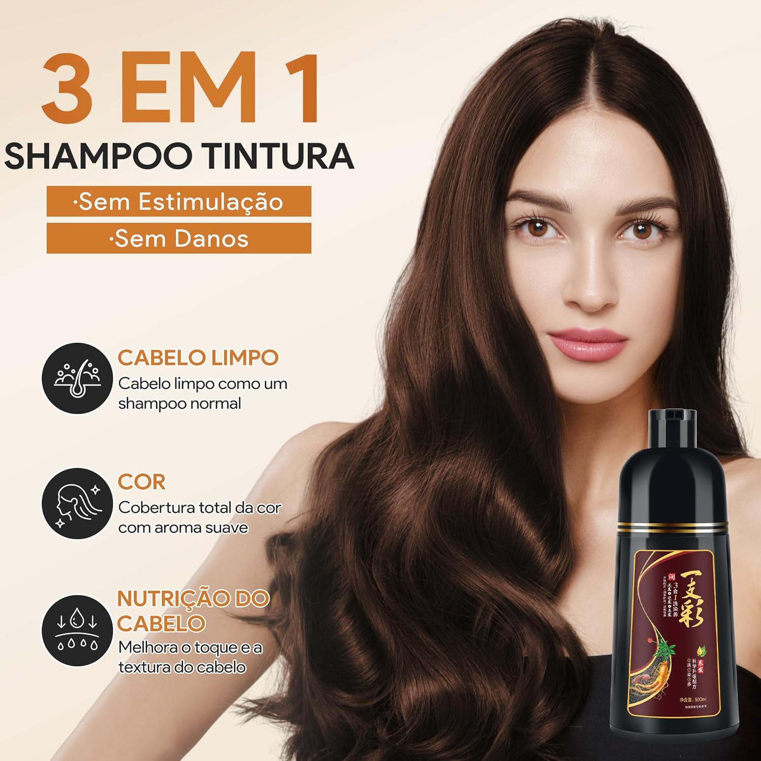 Shampoo de Tintura 3 em 1 Iiimeidu 2