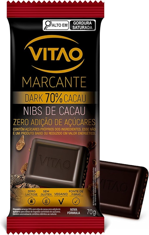 Chocolate 70% Amargo Marcante com Nibs de Cacau 1
