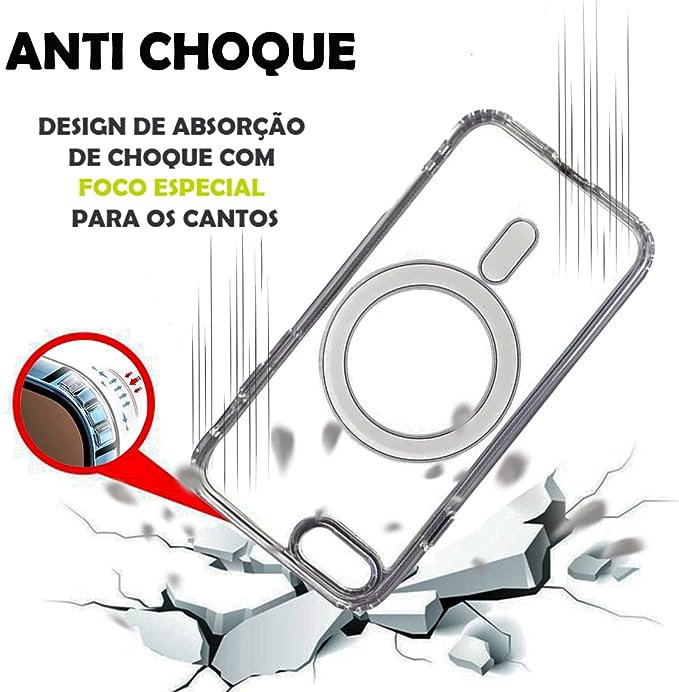 Capa iPhone 7/8 Transparente Magnética 5
