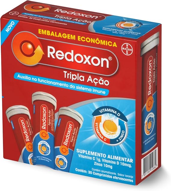Comprido Efervescente Vitamina C Tripla Ação Redoxon 2